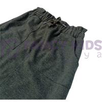 Kız Çocuk Yeşil Kırçıllı Örme Kışlık Etek – Cepli, Bel Lastikli ve Bağcıklı