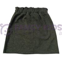 Kız Çocuk Yeşil Kırçıllı Örme Kışlık Etek – Cepli, Bel Lastikli ve Bağcıklı