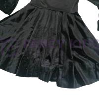 3-12 Yaş Kız Çocuk Elbise Kadife İnci Detaylı Siyah