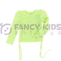 4-13 Yaş Kız Çocuk SweatShirt Kaşkorse Neon Sarı