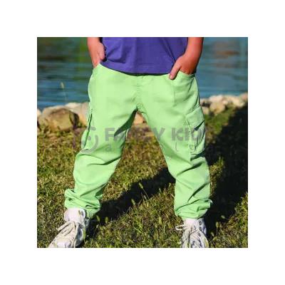 5-10 Yaş Erkek Çocuk Pantolon Yeşil Kargo Cepli