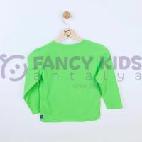 3-14 Yaş Erkek Çocuk Sweat-Shirt Yeşil Renk Goal Baskılı 
