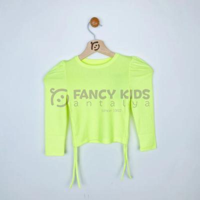 4-13 Yaş Kız Çocuk SweatShirt Kaşkorse Neon Sarı