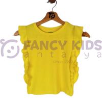 8-14 Yaş Kız Çocuk T-Shirt Kaşkorse Sarı
